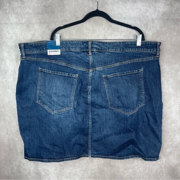 Old Navy High-Waisted Button-Front Mini Denim Jean Skirt In Blue SIze 26 NWT - Picture 5 of 5